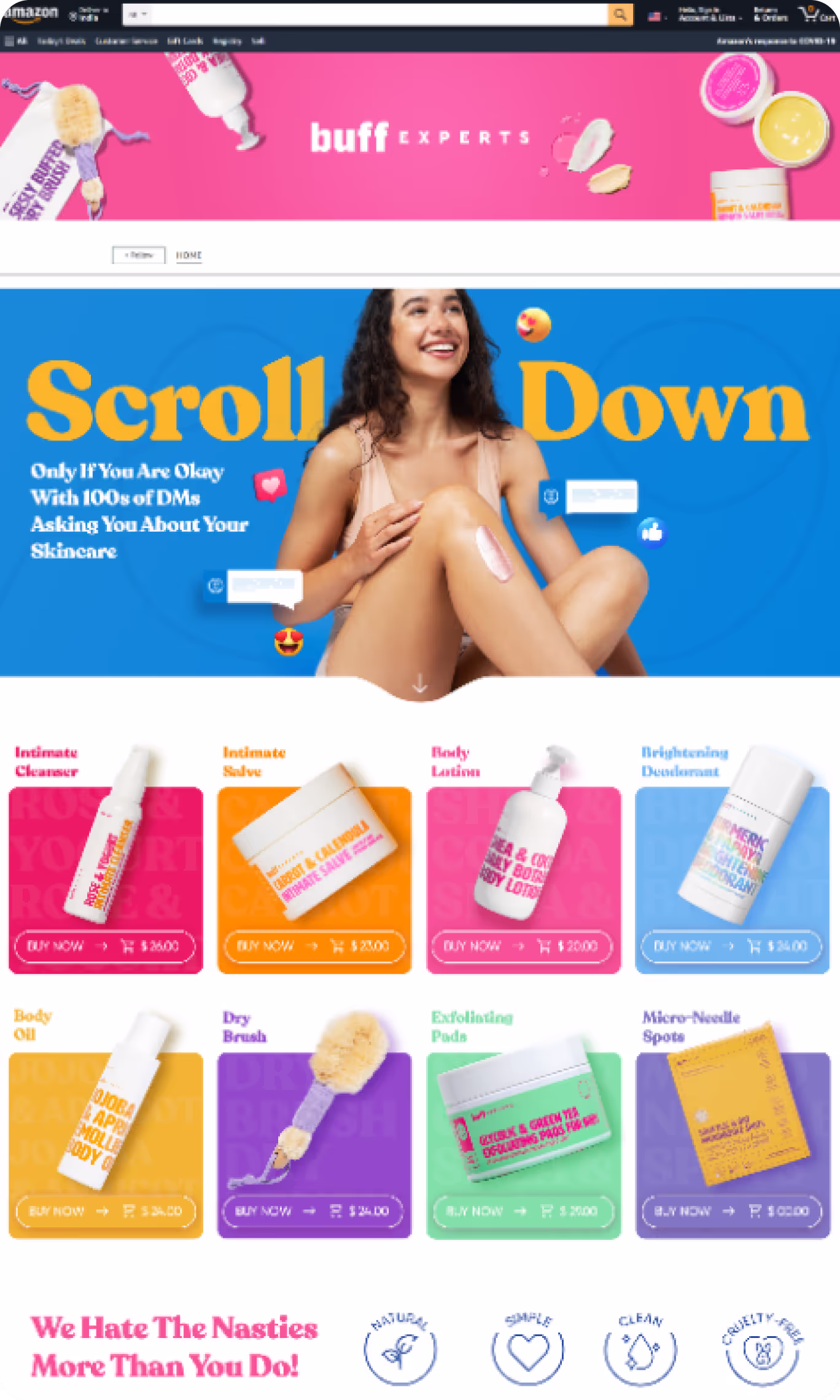 Amazon Brand Store page 1